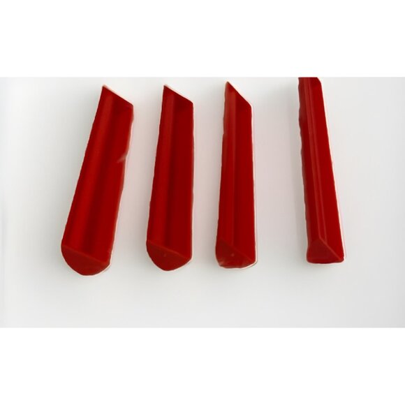 Scrabble Red Plastic Tile Holders Racks Trays Set of 4 Replacement Parts Hasbro - Picture 3 of 6